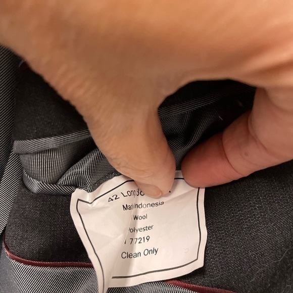 ⭐️⭐️SALE⭐️⭐️Mens Suit Blazer size 42L. Charcoal - Picture 4 of 6